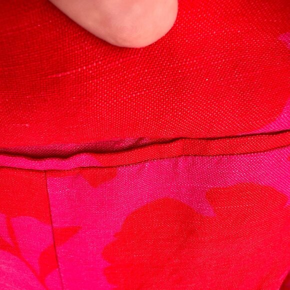 Kate Spade X Target Classic Rose Linen Blazer Fuchsia Pink Red Size Medium - Picture 7 of 14
